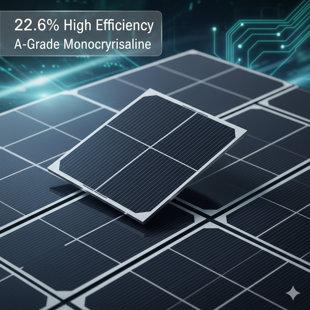 300pcs Mono Cut Solar Cell 6x1 inch - 0.95W High Efficiency 22.6% Monocrystalline Solar Cell (A-Grade)