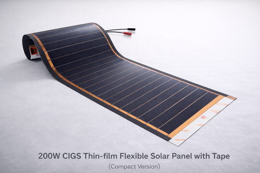 200W CIGS Thin-film Flexible Solar Panel with Tape (Compact Version)